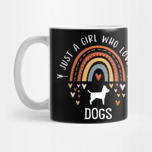 Just A Girl Who Loves Dogs Rainbow Mug